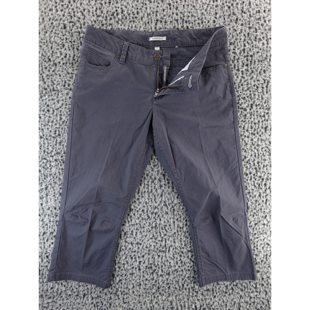 Toad & Co Petrograph Crop Pants Womens Size 4 Charcoal Gray Outdoor Casual